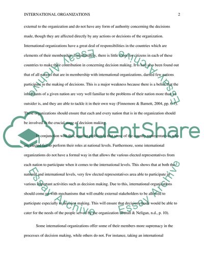 International Organizations in Question of Global Climate