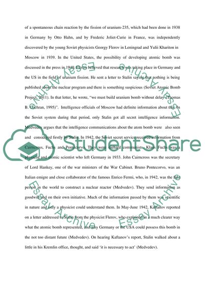 Soviet Unions Decision to Acquire Nuclear Weapons