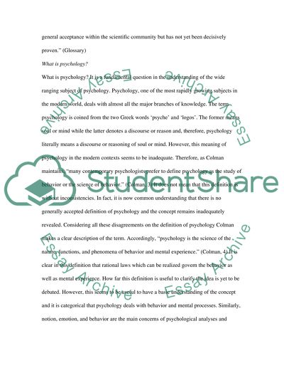 Theory of the meaning of psychology