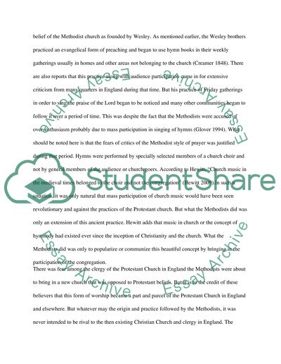 Methodism as Evangelistic Creation of John Wesley