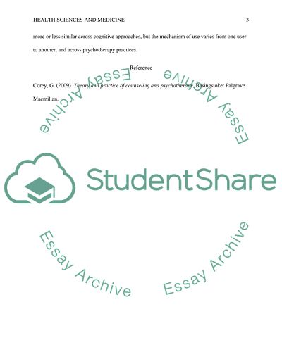 Rational Emotive Behaviour Therapy and other Cognitive Approaches