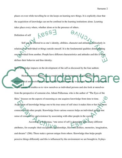 How Does Knowledge Impact the Development of the Self