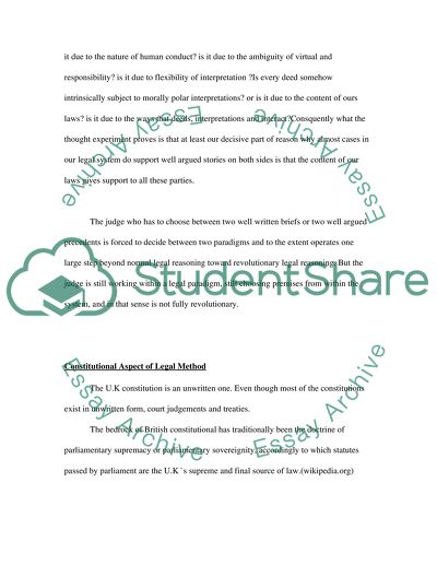 UK Legal Methods and Legal Systems