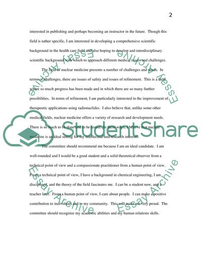 Personal statement, Career and Education