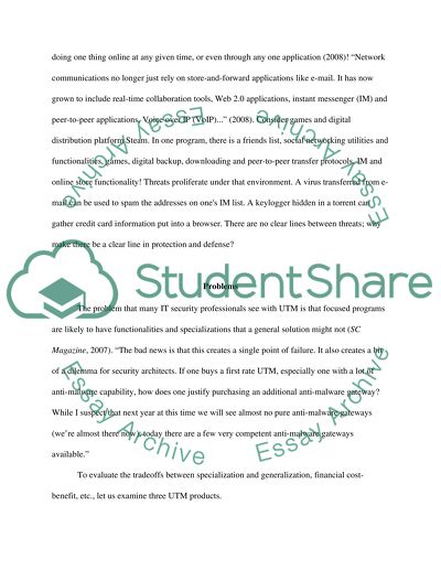 Unified Threat Management: A Defensive Suite for the 21st Century