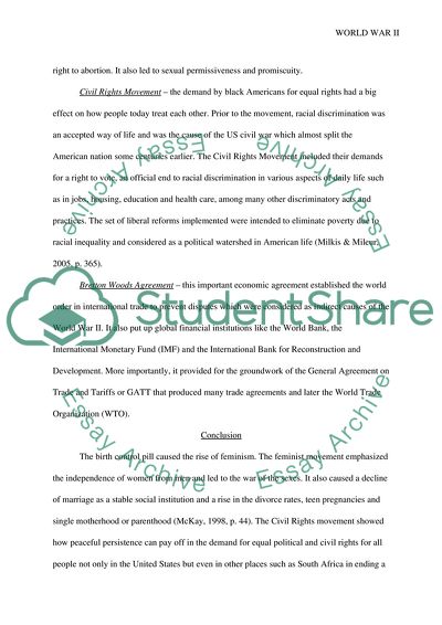 Three Defining Events after WW-II
