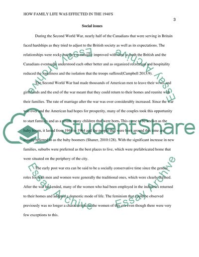 How Family Life Was Affected in the Forties