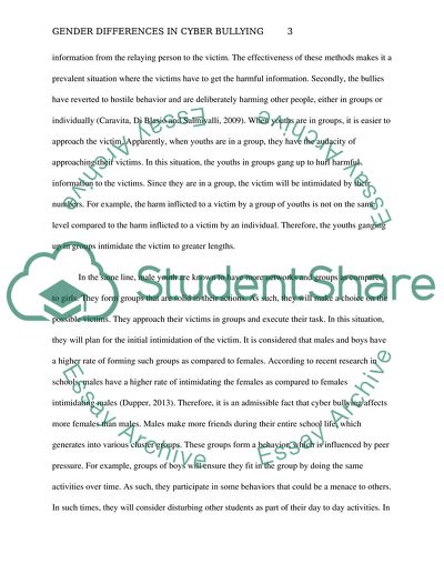 Gender Differences and Their Impact on Cyber Bullying