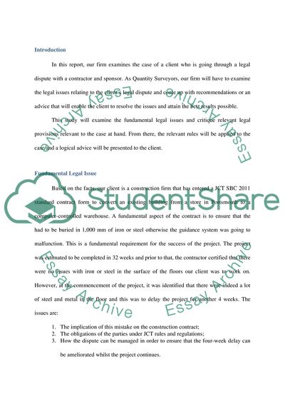 Construction Contractual Dispute