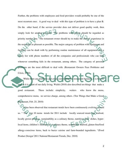 Common Problems In The Restaurant Business Today