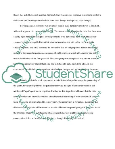 Observation on 3-4 years old