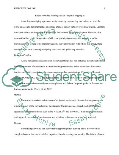 Effective Online Learning: Not as Simple as Logging in