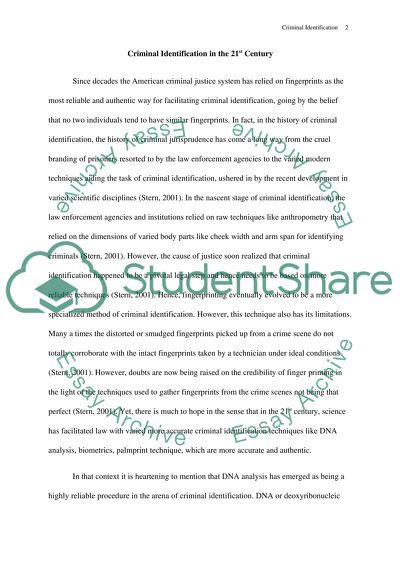 Criminal Identification Procedures in the 21st Century