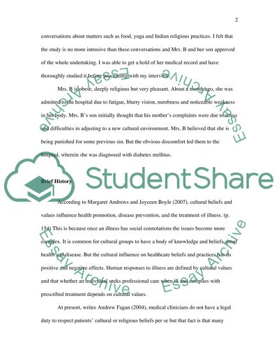 Culture and the service users experience