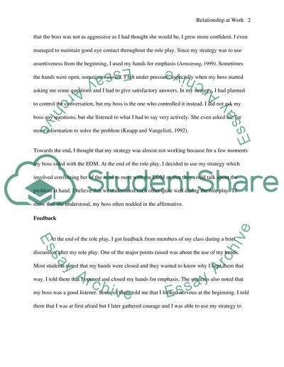 Realationship at work 2