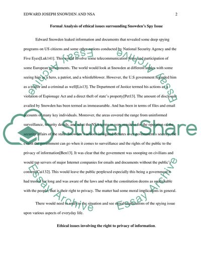 Edward Joseph Snowden and the National Security Agency (NSA)