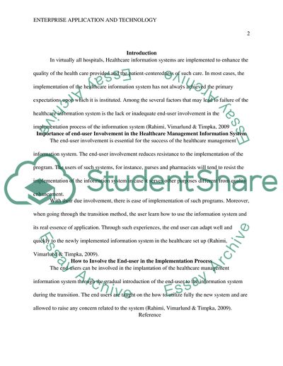 Enterprise Applications and Technology