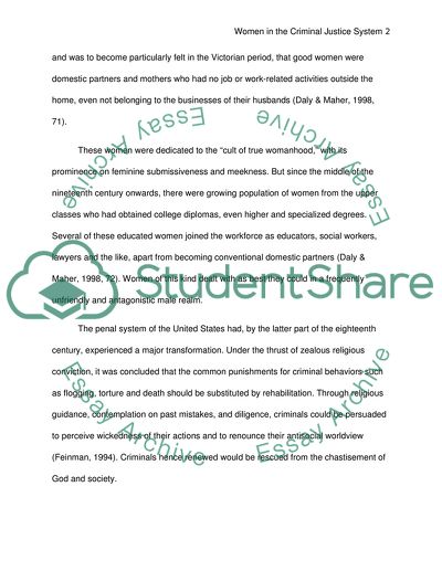 Women in the Criminal Justice System