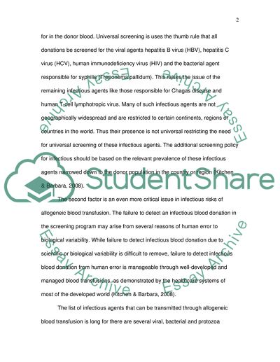 Allogeneic Blood Transfusions
