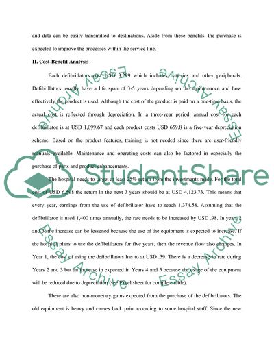 Hospital Cost Benefit Analysis