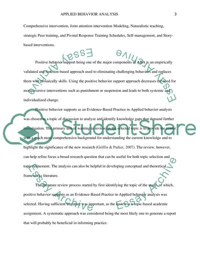 Applied Behavior Analysis