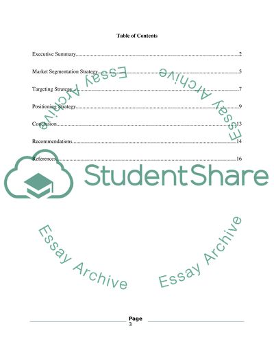 Analysing the organisational approach to segmentation,targeting and positioning