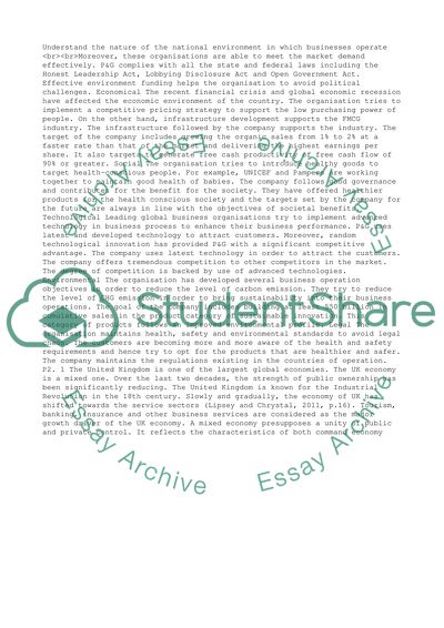 Understand the nature of the national environment in which businesses operate