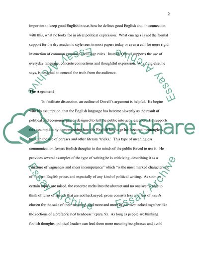 George Orwells Concept of the Ideal Writer