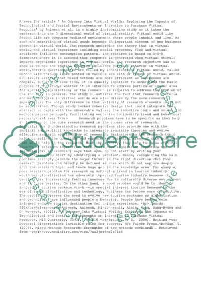 An Odyssey into Virtual Worlds