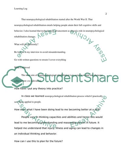 The Role of Neuropsychological Rehabilitation