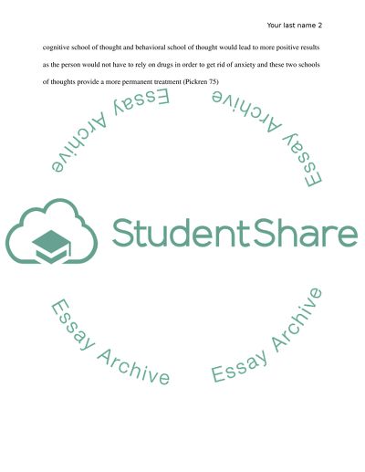 Therapies Reflection Paper