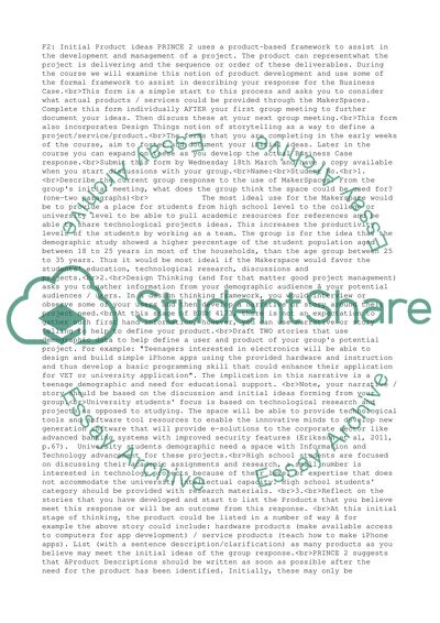 MakerSpaces ( by use PRINCE2 and Design Thinking method )