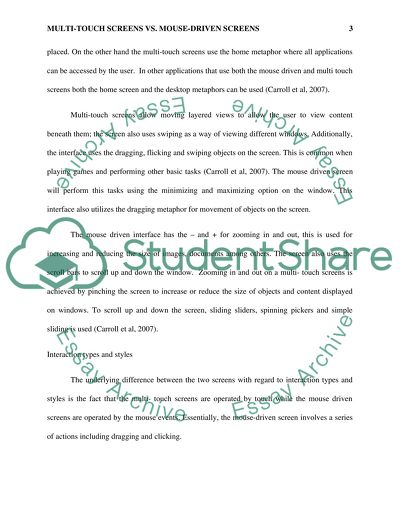 Multi-Touch Screens vs. Mouse-Driven Screens