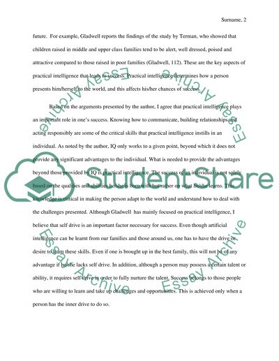 The Most Important Factor Necessary for Success