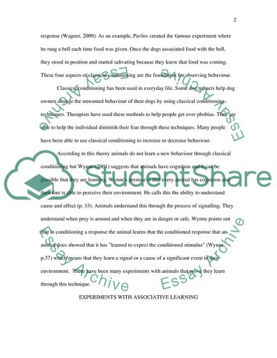 Psychology.describe the key features of classical conditioning,and explain what advantage animal might gain from learning in that way
