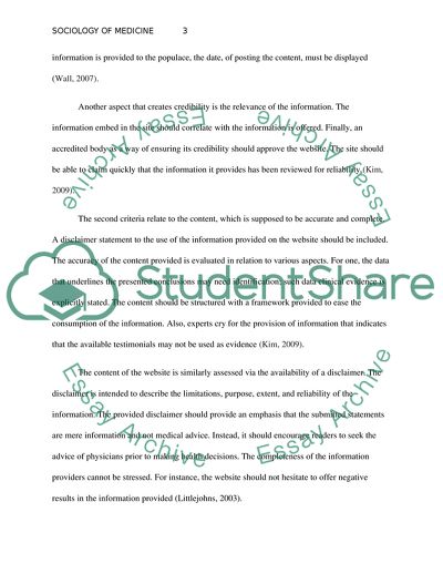 Sociology of Medicine