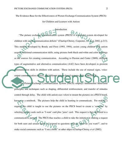 The Picture Exchange Communication System