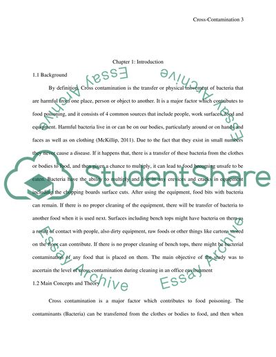 Bacteria cross contaminants