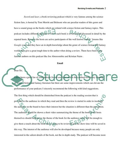 Revising E-mails and Podcasts