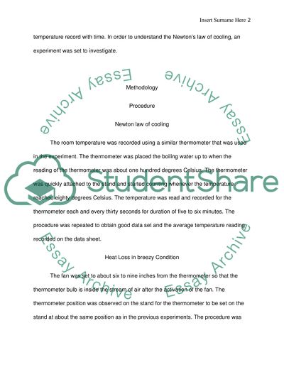 Newtons Law of Cooling