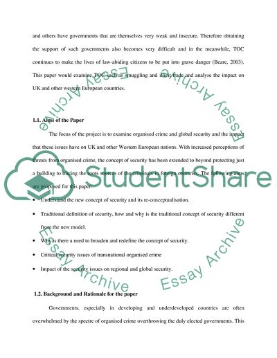 Transnational Organized Crime And International Security