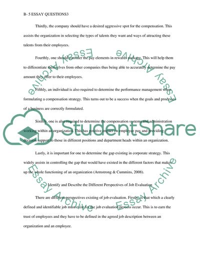 B- 5 Essay Questions