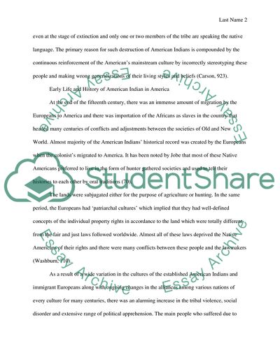 American Indian Life and History