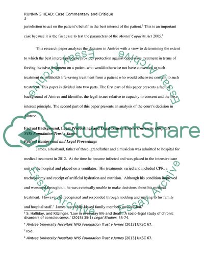 Case Commentary: Aintree University Hospitals NHS Foundation Trust v James