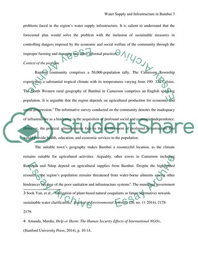 Water Supply and Infrastructure in Bambui