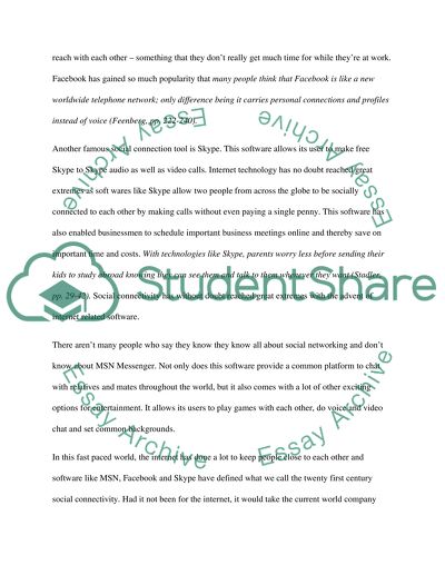 Does the Internet strengthens Social Connections