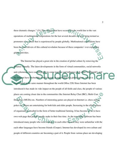 Global Technology and Global Culture in 21st Century