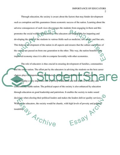 The Importance of Educators Today on Families