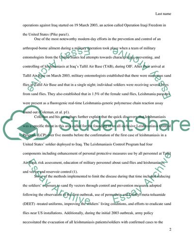 Infectious Complications as a Result of Military Operations