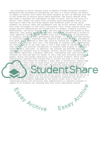 Influence of Social Network Sites on the Students